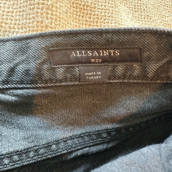 All Saints Women's Black Distressed Denim Shorts - Picture 5 of 6